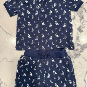 Nautical Navy Kids Pajama Set